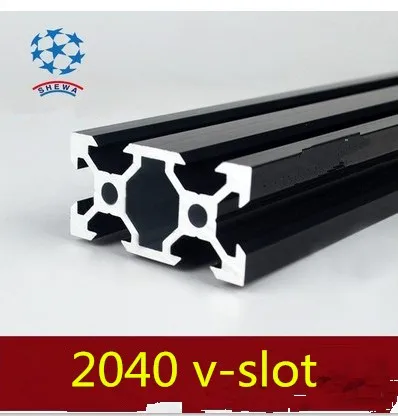 2040 алюминиевый экструзионный профиль Европейский стандарт v slot черная длина 450 мм