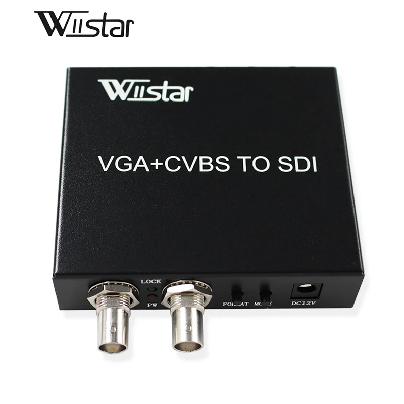 Wiistar VGA AV в SDI конвертер адаптер Aideo Vonverter SCALER 1080 P процессор изображений дистанционное управление 1080 p