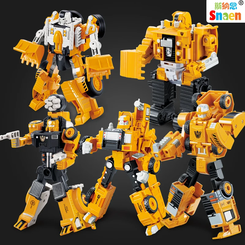 Snaen 5 в 1 роботы-трансформеры коллекция NBK GT Devastate рисунок KO металлический инженерный грузовик креативные комбинированные игрушки