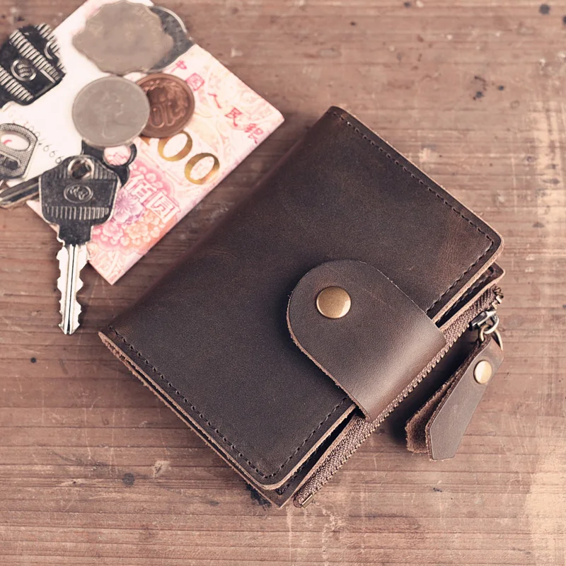 

ROSCH 100% Cow Genuine Leather Men Wallets Fashion Coin Purse Top Quality Zipper Design Man Clutch Bags Large Capacity Perse