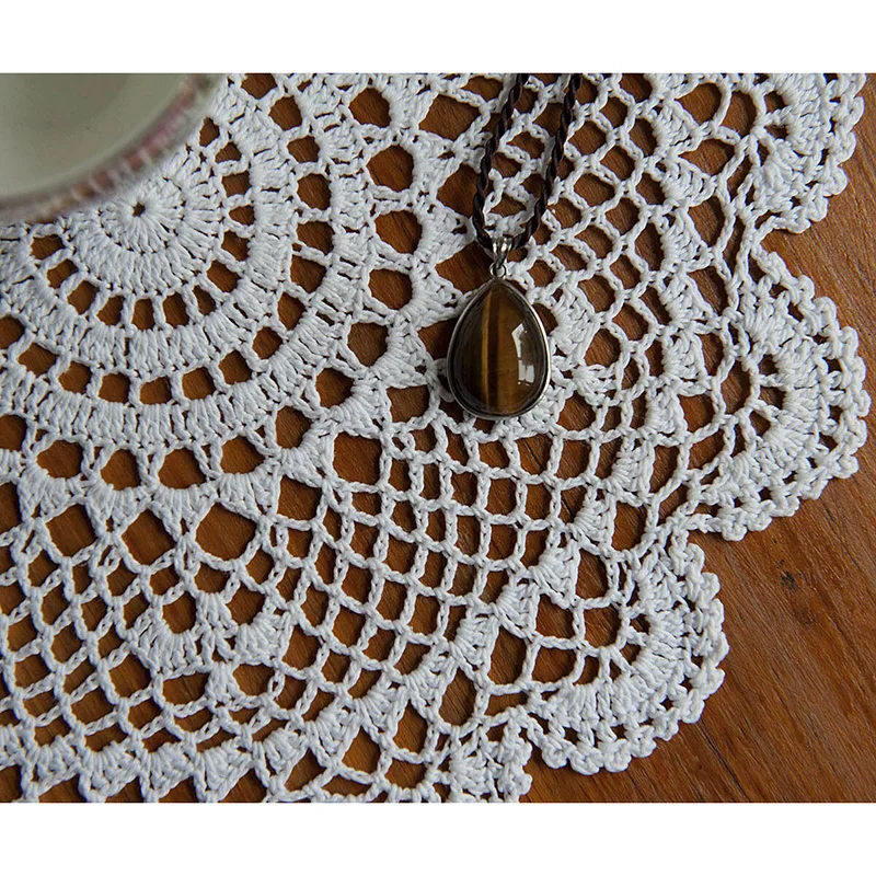 1 шт. 30 см белый круглый ручной работы хлопок крючком кружева Doily Doilies столовые приборы домашний кофе магазин стол столовые приборы