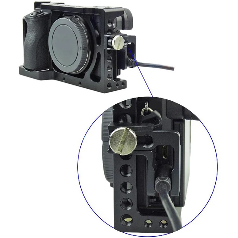 Кабельный зажим Hdmi замок зажим для sony A6500/A6300/A6000 камера Dslr камера клетка фотография комплект установка