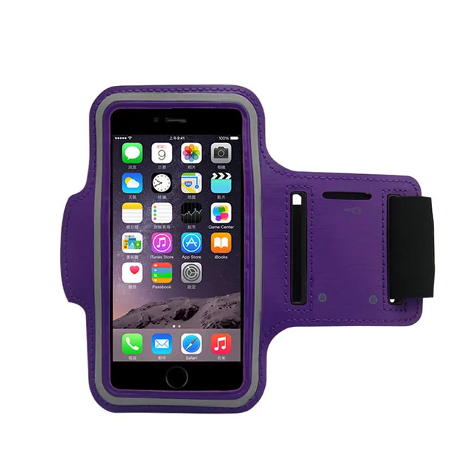 Для iphone 6 6S 4," открытый для пробежки, наручный спортивный браслет Tune Belt Cover держатели для телефонов - Цвет: Purple