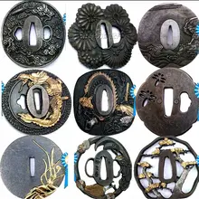 Wondefuul японский сплав Guard Tsuba для самурайский меч катана нож Guard Wakizashi ручной работы