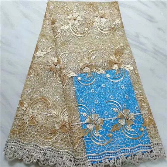 2018 High Quality African Lace Fabric yellow French Net Embroidery Tulle For Nigerian Wedding Party Dress | Дом и сад
