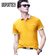 Летние Брендовые мужские рубашки поло мужские хлопковые рубашки поло с коротким рукавом Camisas мужская рубашка-поло бизнес модное повседневное обтягивающее поло рубашки