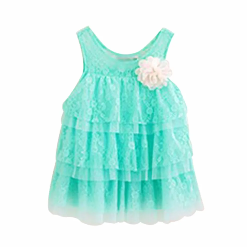 

infant baby girls lace dresses children clothing for autumn -summer kids princess flower tutu dress 4 colors pink cake dress