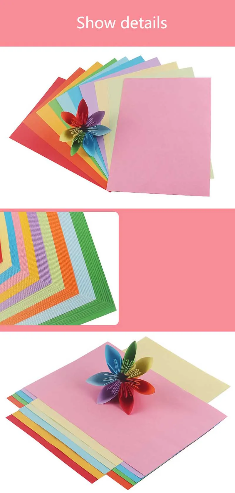 Детский Набор для творчества, 100 шт./компл., 10 оригами, бумага для рукоделия, складывающаяся квадратная бумага s, ручная работа, скрапбукинг