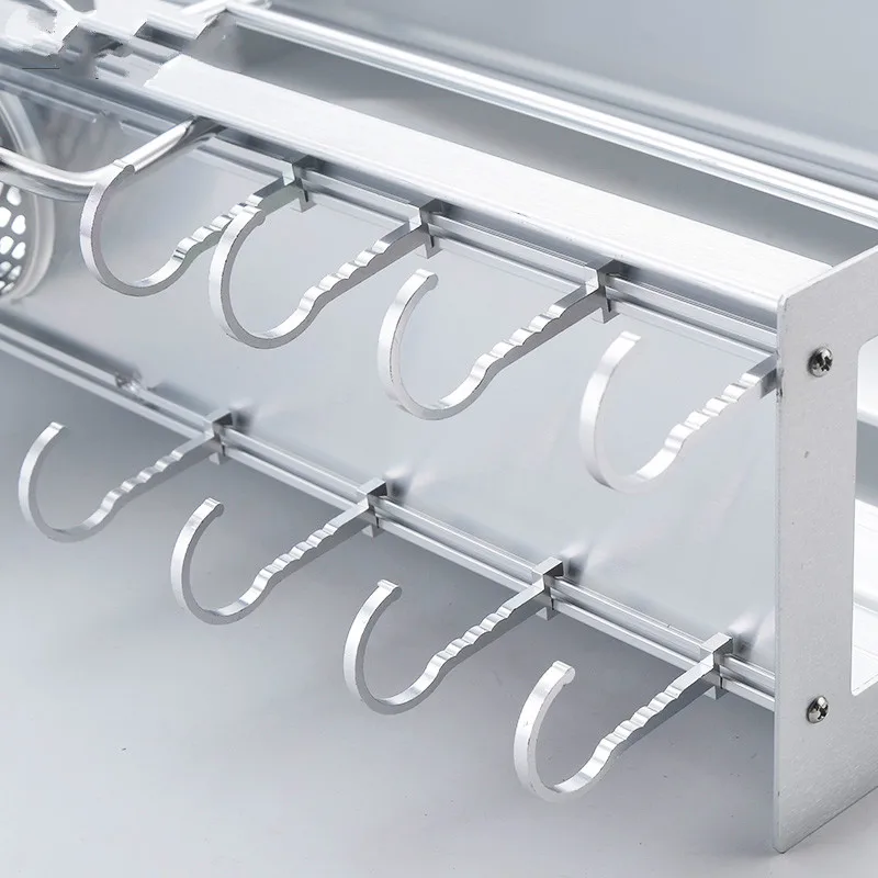  Space aluminium kitchen double-layer rack storage rack pendant seasoning rack wall hanging LU50711 - 32920655212