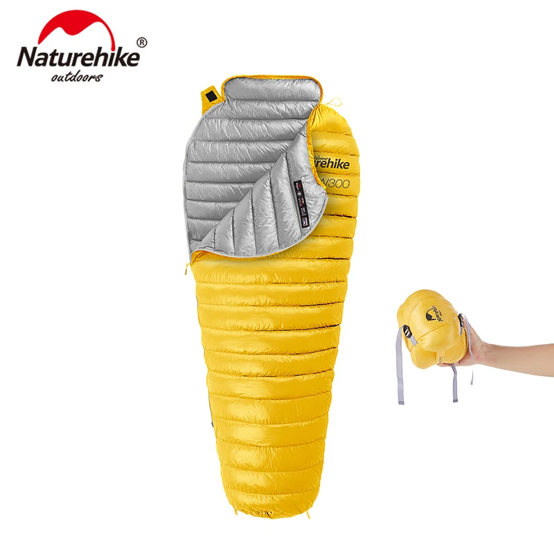 Naturehike CW300 Сверхлёгкий Спальный Мешок Из Белого Гусиного Пуха Тип Мумии NH18S300