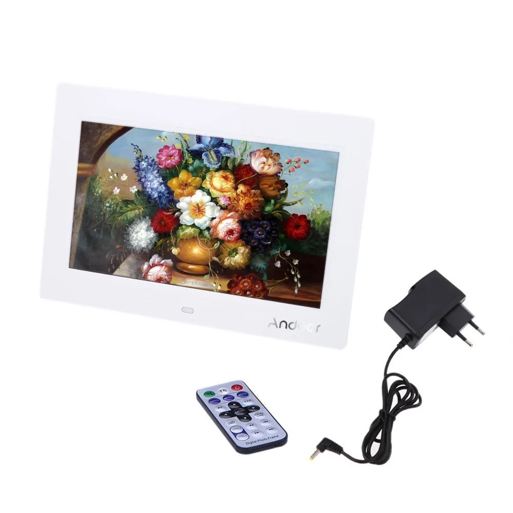 Andoer 10 ''HD TFT-LCD 1024*600 Цифровые фото настенные часы MP3 MP4 киноплеер с дистанционным настольным цифровое фото рамка