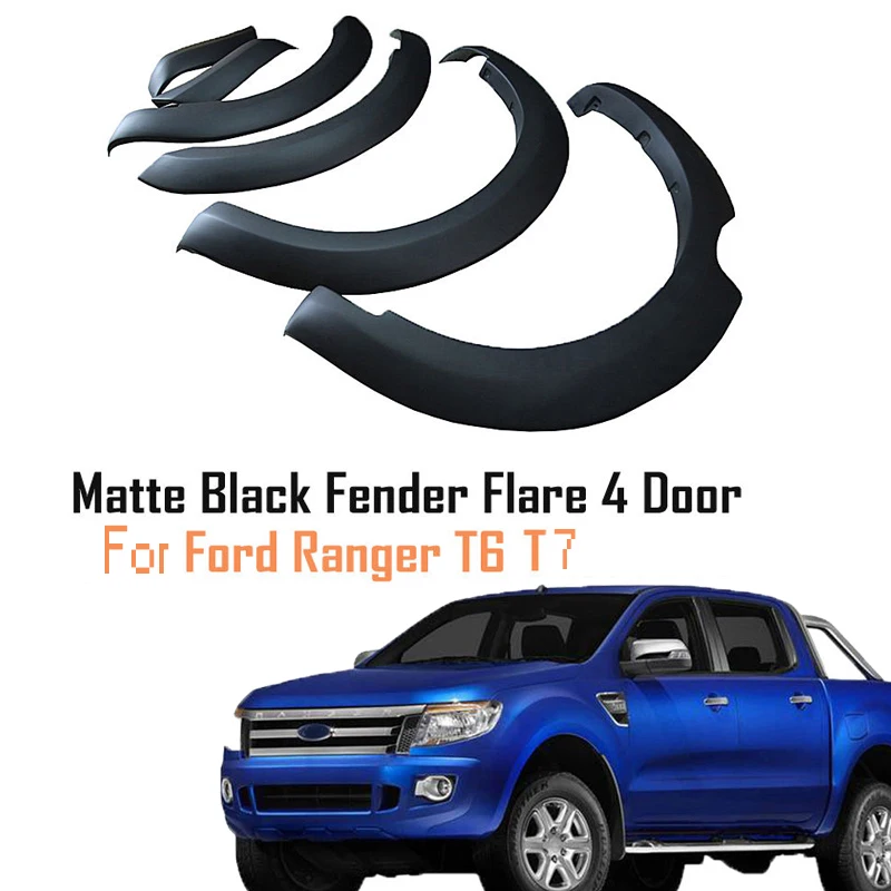 Крыло осветительное колесо арки ABS Матовый Черный цвет Брызговики для Ford Ranger T6 2012