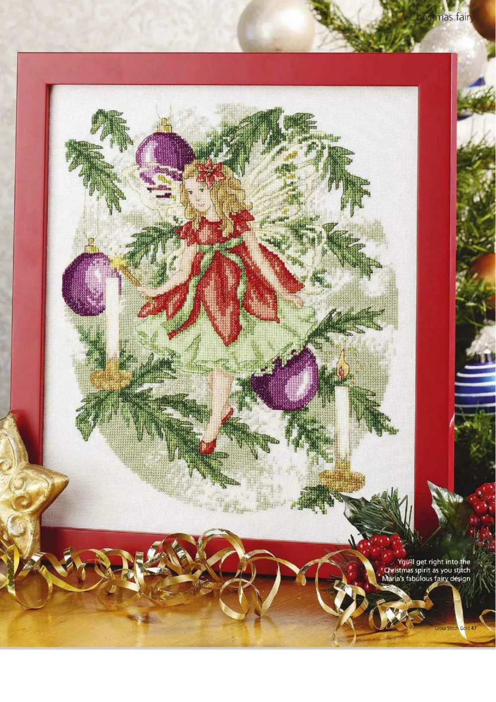 cs-2263 Cross Stitch Kit Christmas Fairy Candle Blueberry maria