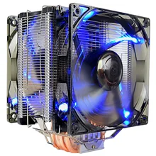 Pccooler x6 кулер для процессора 5 тепловых трубок 12 см вентилятор 4pin PWM светодиодный тихий вентилятор для intel 775 115x AMD AM4 радиатор охлаждения процессора двойной вентилятор