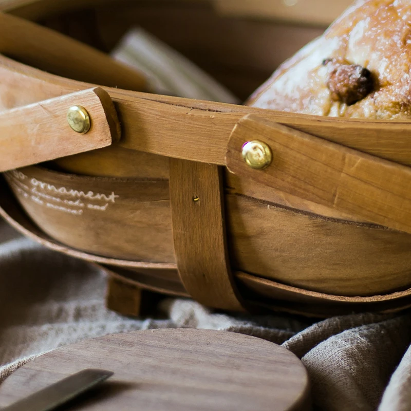  Wood picnic Baskets countryside style cake table decorating tools food photography dinnerware boat 