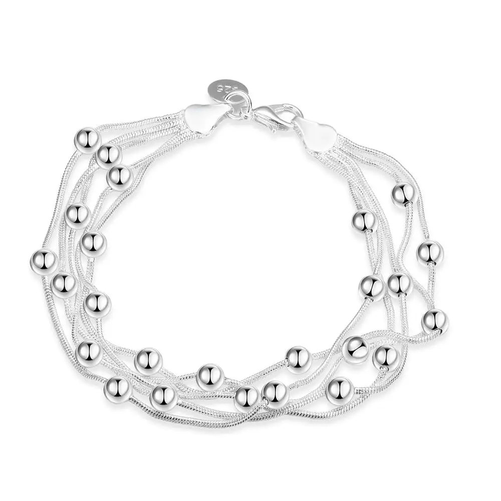 

Multi-Chain Line Minimalist Trendy Beads Bracelets For Women Fashion Bracelet with Ball Pattern Jewelry Accessories Love Gift