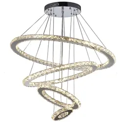 LED кольцо Кристалл DIY Форма подвесной светильник 110-240 В