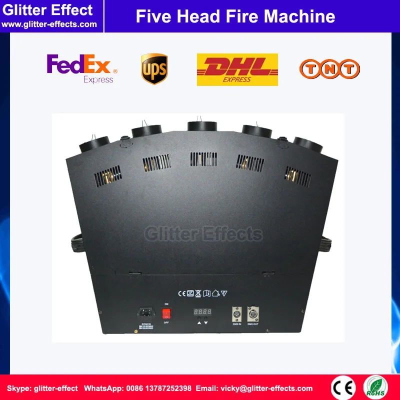 

DMX 512 five head fire machine Stage Special Effect 5 jet spray sculpt flower flame projector for DJ Disco club