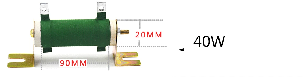 20 w 25 w 30 w 40 w 50 w фарфоровой трубки резистор для инвертор, Тормозной резистор, высокая мощность пульсации нагрузочный рез
