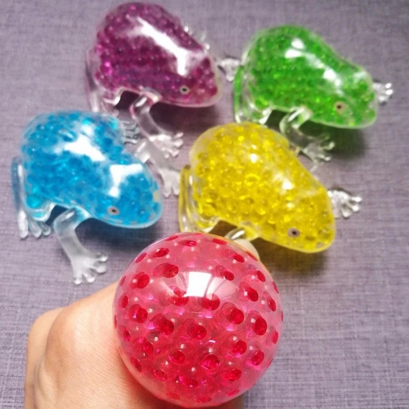 

Novelty Squishy Beads Frog Stress Relief Ball Squishy Antistress Toys Transparent Frogs Squeeze Toys For Kid Adult AntiStress