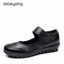 Новое поступление; обувь на плоской подошве; женская повседневная обувь из натуральной кожи; лоферы с пряжкой и ремешком для мам; нескользящая Женская прогулочная обувь