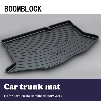 

BOOMBLOCK Car Special Trunk Floor Foot Mat Pad Dustproof Accessories For Ford Fiesta Hatchback Mk7/7.5 2017 2016 2015 2014-2009