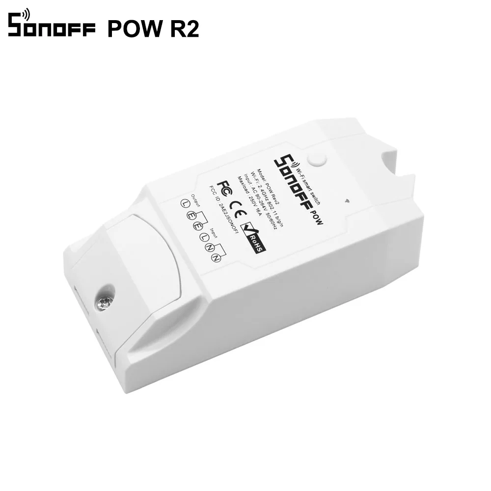 Sonoff Pow R2 15A 3500 Вт Wifi смарт-коммутатор Высокая точность энергопотребление измерительный монитор Потребление энергии тока работа с Alexa