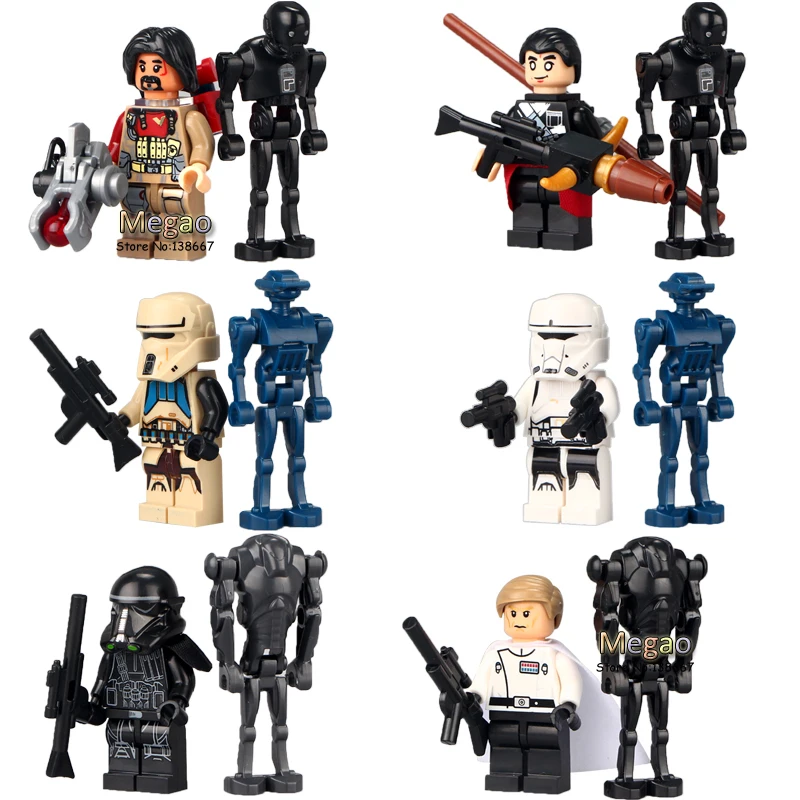 

10Lots of D910 Rogue One Blocks Darth Hovertank Imperial Shore Tropper Dlrector K-2SO Droid Building Block Toys