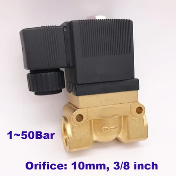 

GOGO ATC 50bar high pressure high temperature solenoid valve 3/8 BSP 24V DC Orifice 10mm normal close 5404-03 pilot brass valve