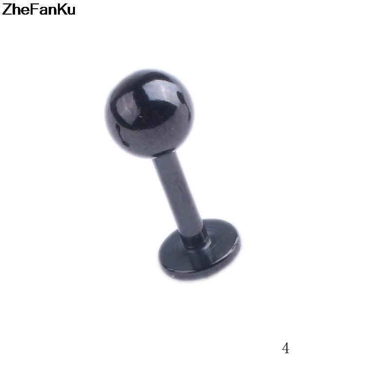 1 piece titanium steel stud earring Punk rod flat T type screws small