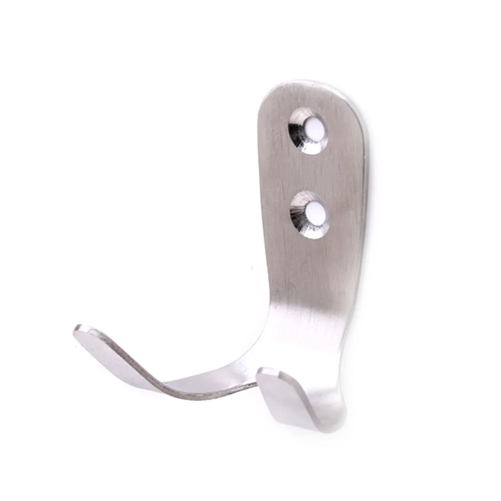 

Wardrobe Clothes Holder Wall Stainless Steel Household Double Robe Hooks Hanger Door Clothes Hook