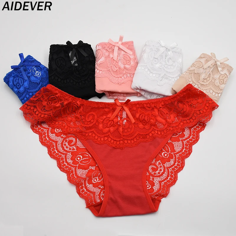 AIDEVER 3 шт./лот женские кружевные сексуальные трусики женское комфортное дышащее