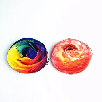 

M192 2017 Cartoon Cute Women Purses Beautiful Roses Of Love Wallet Girl Cute Plush Cloth Small Wallet Bank Bus Card Bag