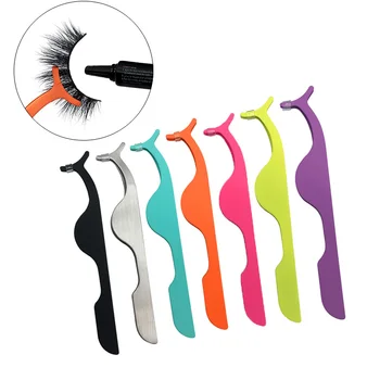 

1PCS False Eyelash Curler Tweezers False Eye Lash Applicator Eyelash Extension Nipper Auxiliary Clip Clamp Makeup Forceps Tools