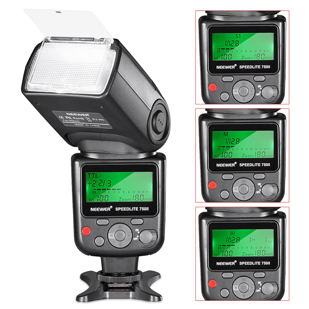 Neewer 750II ttl Вспышка Комплект Speedlite для цифровой зеркальной камеры Nikon Flash светильник CT-16 Беспроводной триггер и soфтbox с кронштейном s-типа