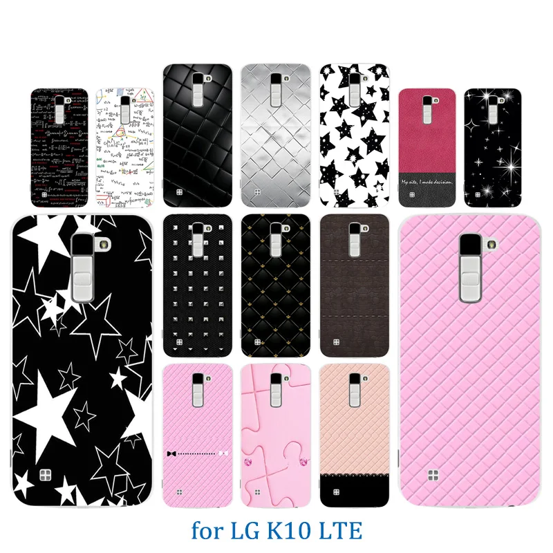 Роскошный гибкий чехол для LG K10 LTE K420N K430 K430ds F670 из мягкого ТПУ с красочным рисунком