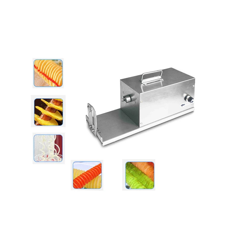 ITOP Electric Potato Tornado Slicer Machine Vegetable Slicer Rotate Potato Slicer Stainless Steel Twisted Potato Slice Cutter