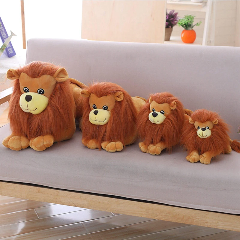 

25/30/40/50CM simulation lion furry stuffed animal plush toy doll,boy's soft toy pillow,home decoration,birthday part gift