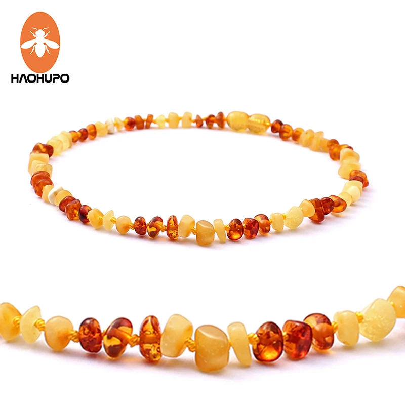Ожерелье HAOHUPO Nature Baltic Amber украшения для прорезывания зубов натуральные янтарные