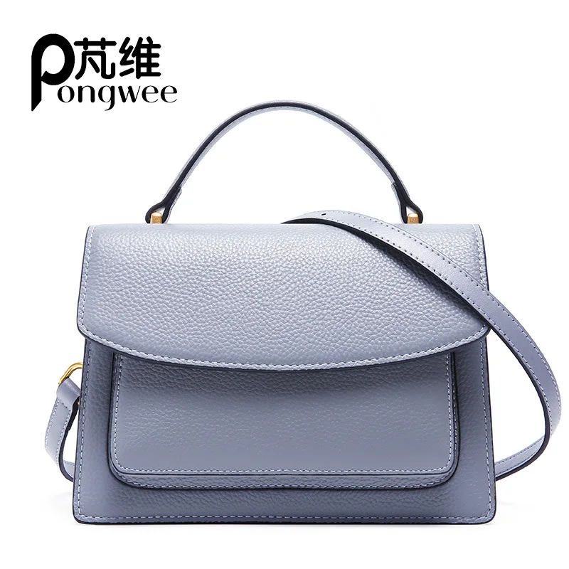 

2019 New Small ck Bag Female Korean Version Of The Wild Top Layer Cowhide Slung Fashion Tide Single Shoulder Organ Female Bag