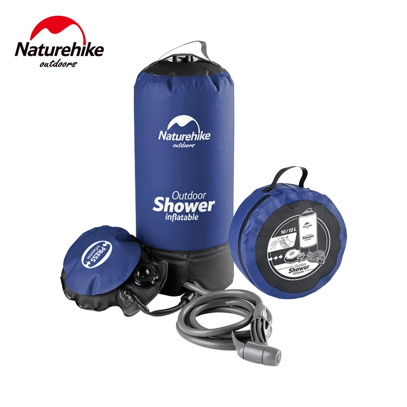 

Naturehike 11L Inflatable Pressurised Outdoor Shower Equipment For Paddling Camping Biking Beach Gardening As Car Washing tools