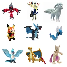 Anime Kawaii Cartoon XY Eevee Charizard Ninetales Articuno Mewtwo Plush Soft Stuffed Doll Toys For Children Baby Kids Gift 5pcs set kawaii psyduck horsea cubone eevee vulpix anime carton plush kids toys stuffed dolls for children gift cute baby toy