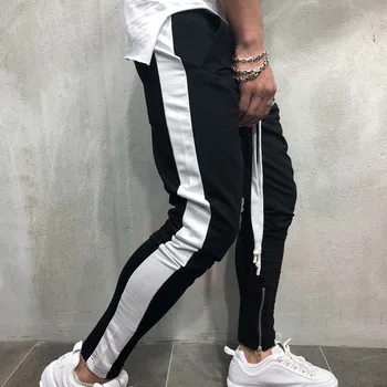 

2019 Trendy New Street Sports pants for Men Casual Sportswear pants Black White Trendy Men's sports pants in the style of Hip-ho