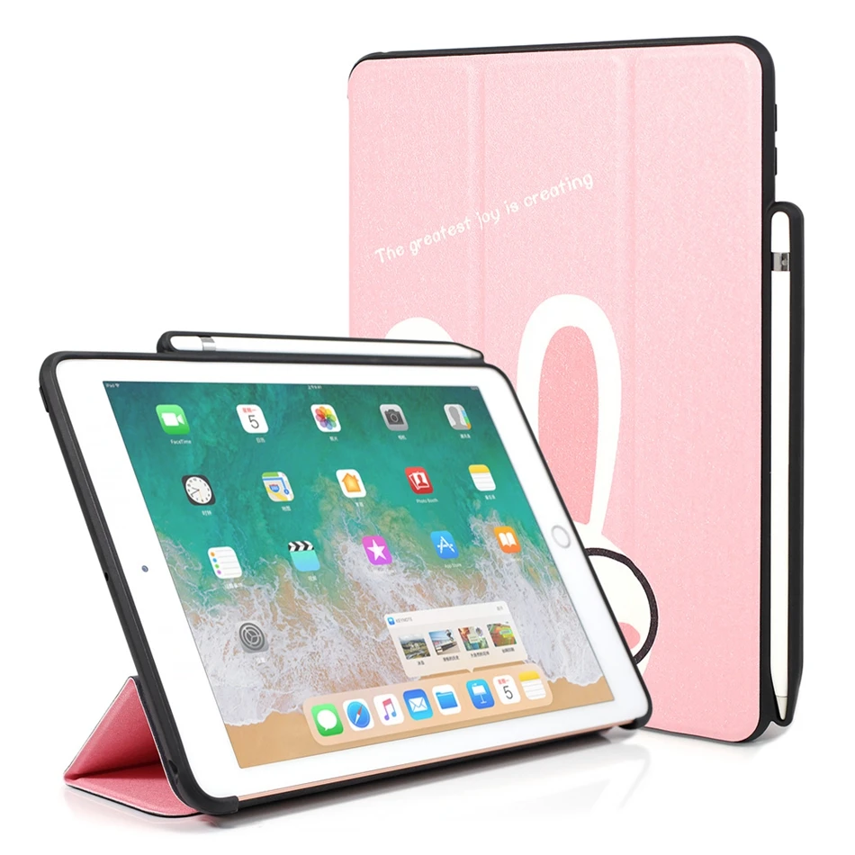 Чехол для iPad Pro 12,9 /, WOWCASE кожаный чехол-карандаш с функцией автоматического пробуждения и тройной подставкой для iPad Pro 12,9 Coque