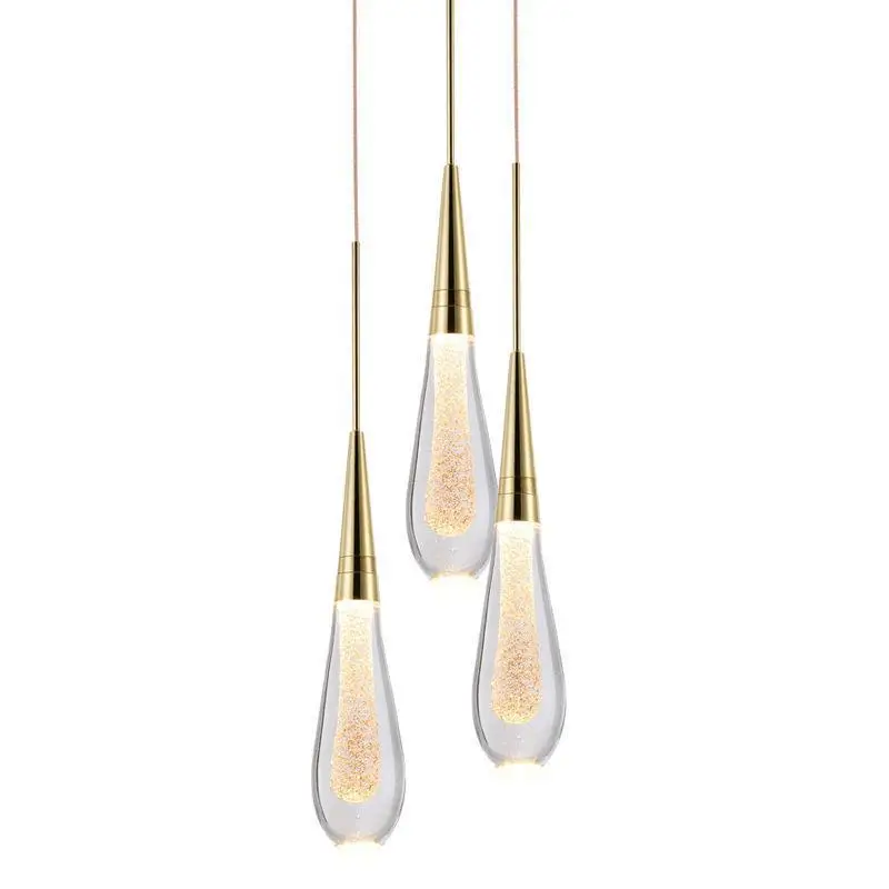 

Meteor Rainwater Crystal Pendant Lamp Modern Simple Creative Shop led Pendent Light Living Room Kitchen Light Fixtures