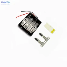 100Pcs 4xAAA Battery Case Holder Socket Wire Junction Boxes With 15cm Wires, KF2510 Header and Crimps