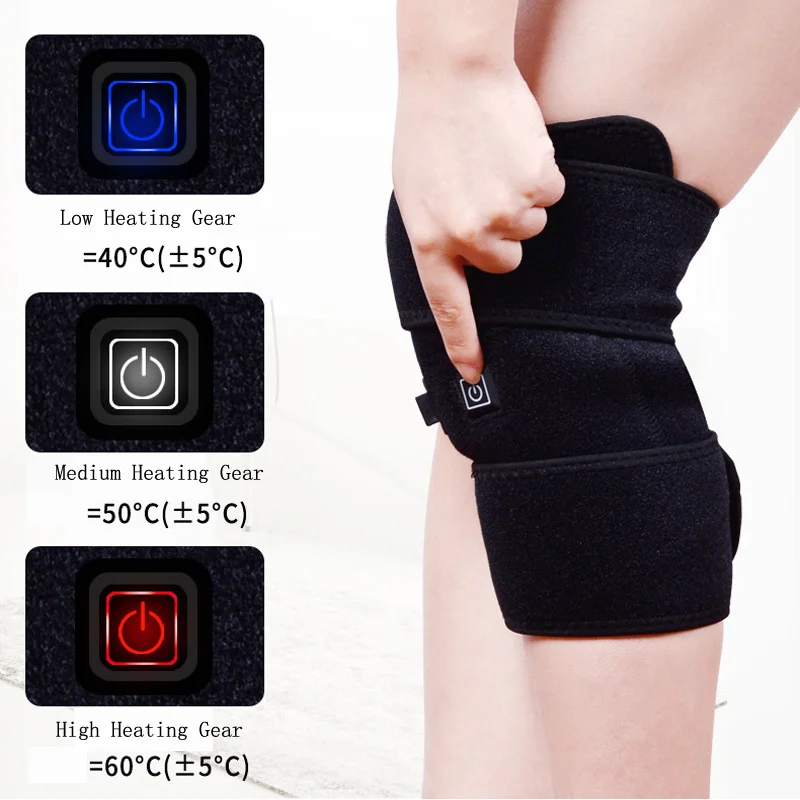 

USB Knee Pad Electric Heating Knee Brace Support Winter Thermal Therapy Arthritis Pain Relief For Elderly Warm Knee Protector