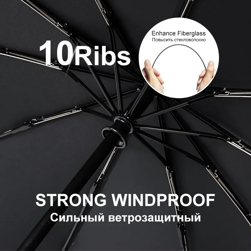 Кожаный зонтик с деревянной ручкой дождь женский Британский стиль 3 раза автоматический зонтик ветрозащитный бизнес мужской женский зонт от дождя