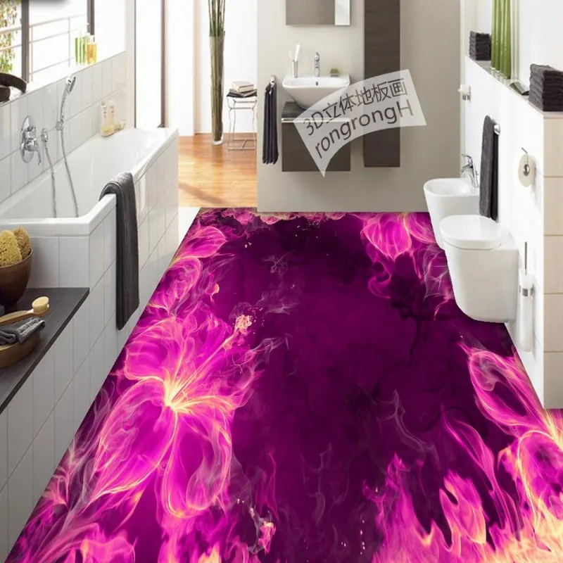 Free Shipping Marble parquet 3D floor stereo moisture self-adhesive
office decoration living room wallpaper mural