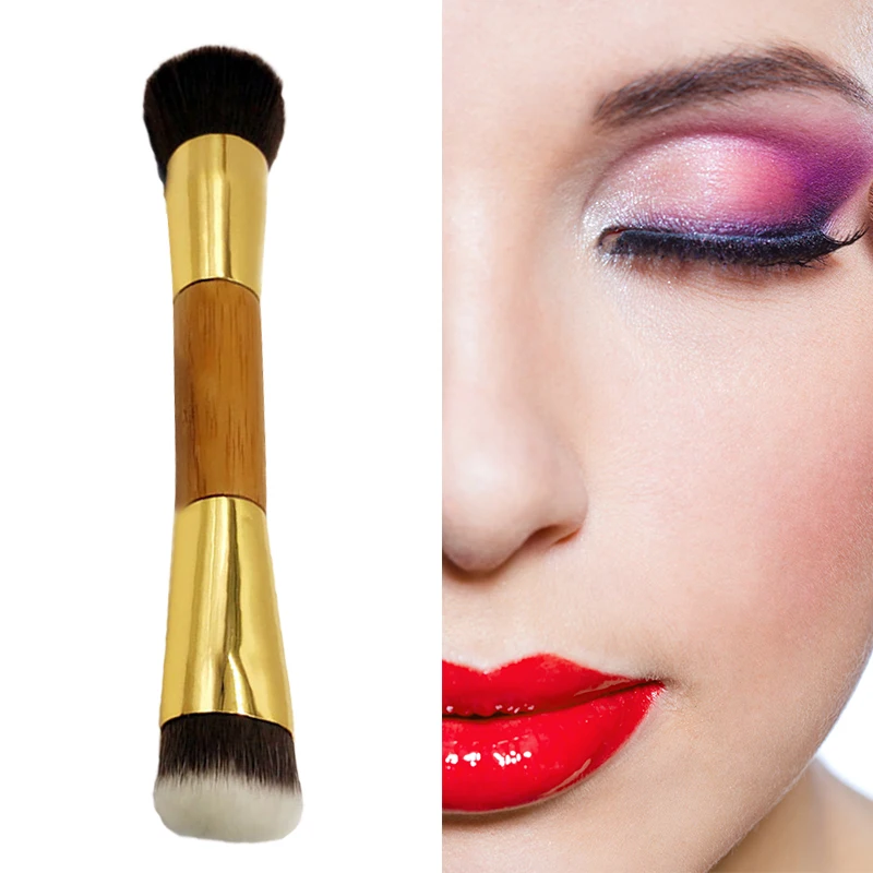 

Makeup Contour Brush Bamboo Handle Foundation Buffing Double-Sided Eco-friendly